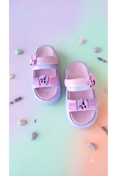 ARMÜZ Children's Sandals Slippers - Cros Kıros Non-Slip Sole, Cute Characters...