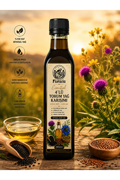 Değirmenci Ali Floracia Essential 4'lü Tohum Yağı Karışımı 250 ml Soğuk Pres ...