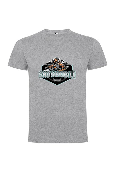 iLovePrints Snowmobile Mountains Wallpaper Tshirt