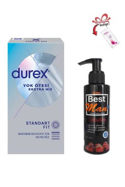 Durex Yok Ötesi Ekstra His-Çilek Aromalı Su Bazlı Kayganlaştırıcı+Temizlenme ...