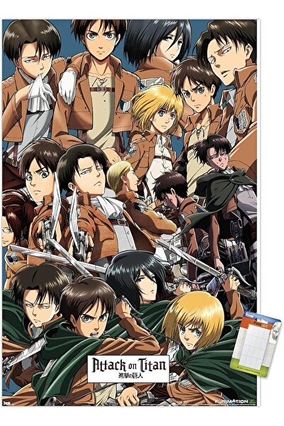 ESSESORIES Attack On Titan Collage Anime Poster Wall Art Room Decor Self Adhe...