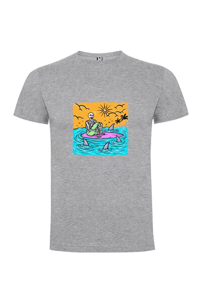 iLovePrints Surfing Skeleton Psychedelia Tshirt