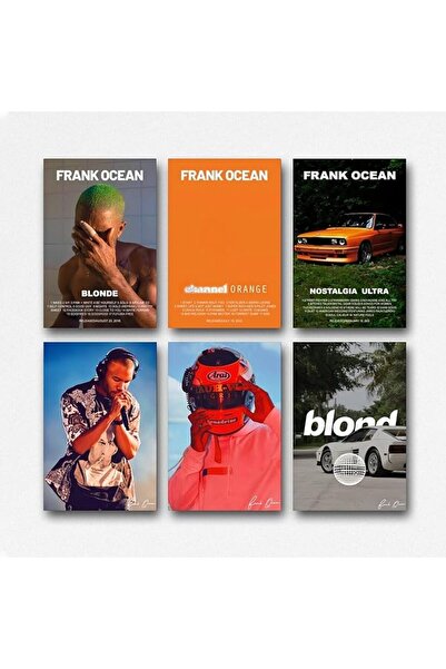 ESSESORIES Frank Ocean Album Cover Music Style Poster Wall Art Set of 6 Room ...