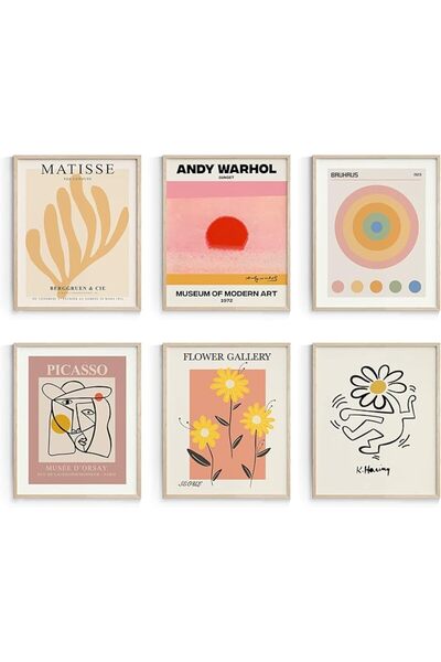 ESSESORIES Flower Market Aesthetic Poster Wall Art Set of 6 Room Decor Self A...
