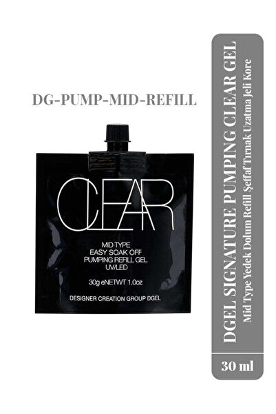 Gelista DGel Pumping Clear Gel MID Refill Şeffaf Tırnak Uzatma Jeli