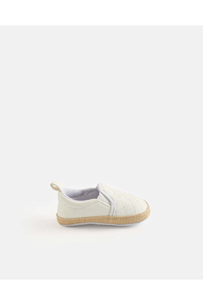 REDTAG Baby White Textured Slip On Shoes