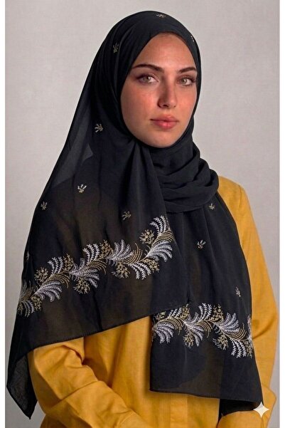 Veil Designer Boal Off White Gold Embroidery Full Embroidery 190*60 No Commen...