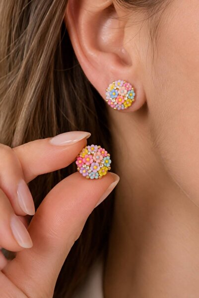 MRK Women's Colorful Flower Earrings