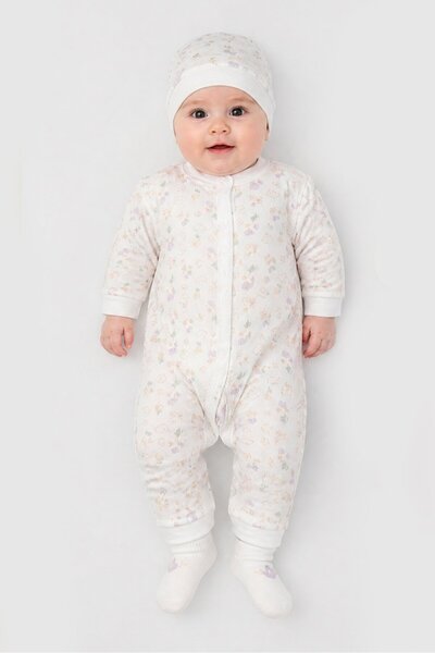 Rock A Bye Baby Boutique طقم بدلة ومريلة مطبوعة بالكامل للفتيات الصغيرات، 5 ق...