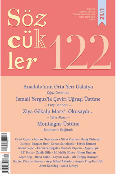 Sözcükler Yayınları Sözcükler Dergisi 122. Sayı Haziran - Temmuz 2026 / Kolek...