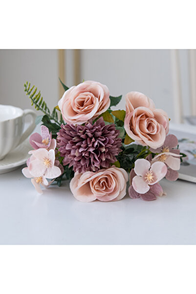 Choice8 3pcs PURPLE Artificial Flowers Rose Chrysanthemum Silk Bridal Bouquet...