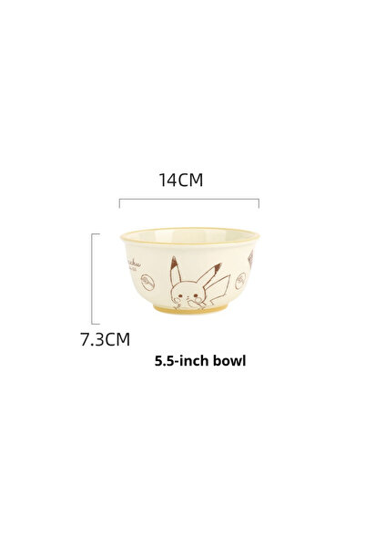 Choice6 2Pcs 5.5Inch Bowl Pokemon Officially Licensed Ceramic Tableware Set B...