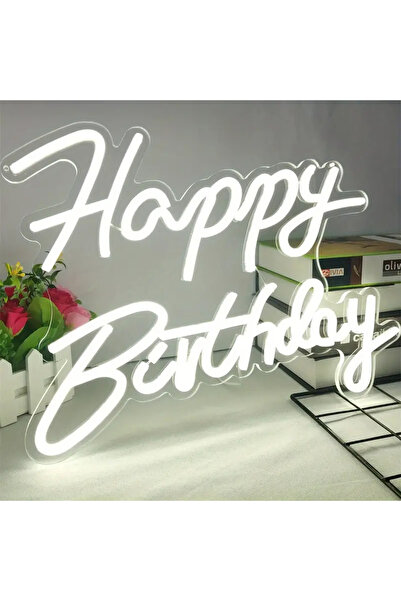 Choice1 Cold white Happy Birthday Neon Sign Neon Happy Birthday Sign for Wall...