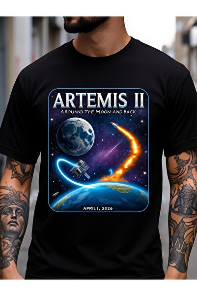 LİNA06 تي شيرت Artemis 2 II Rocket Launch Space Exploration Back to The Moon ...
