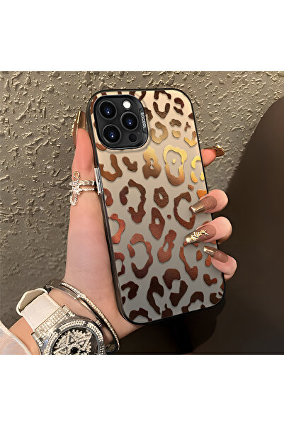 SLIMFELT iPhone 14 Pro Max Uyumlu Lüks çok yönlü leopar desenli kılıf, zarif ...