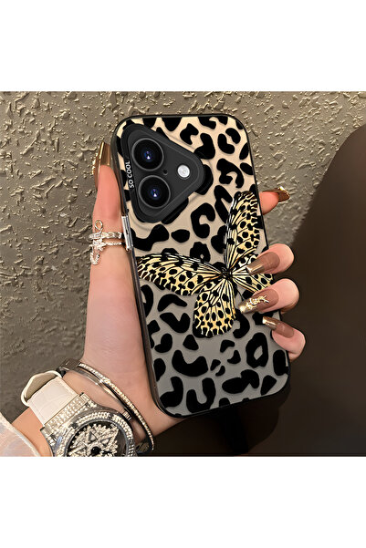 PATTERNOVA iPhone 16 Plus Uyumlu Nazarik Kelebek Desenli, Tam Kaplama Koruma,...