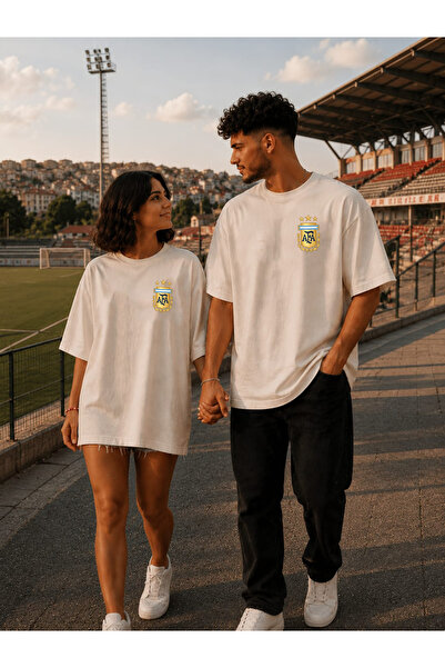 ZAVIXO Unisex Çift Kombini Oversize Baskılı Tişört %100 Pamuk Sevgili Kombini...