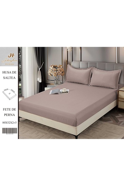 naniland.ro Husă de Pat Damasc 2 Persoane 3 Piese Cu Elastic 180x200 cm