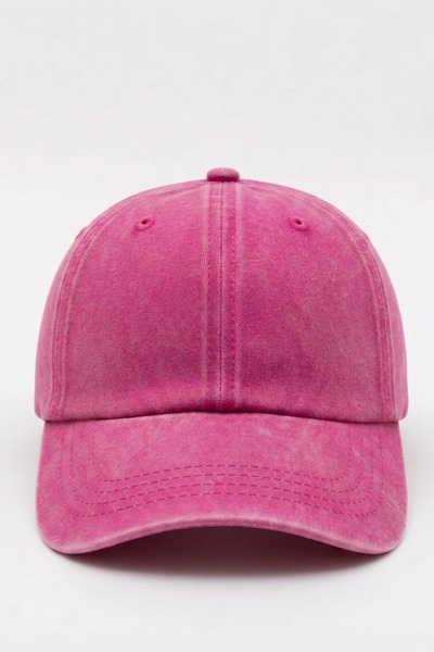 Mollycrush Unisex Dark Pink Washed Denim Outdoor Baseball Cap |   Adjustable ...