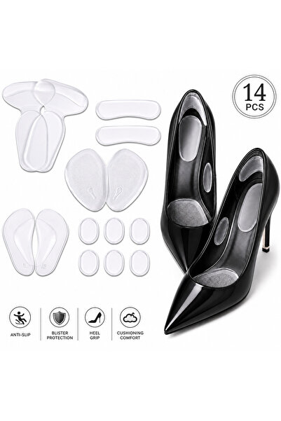 miraza 14 Branturi Pernite Silicon Pantofi, Protectie Calcai Antepicior, Anti...