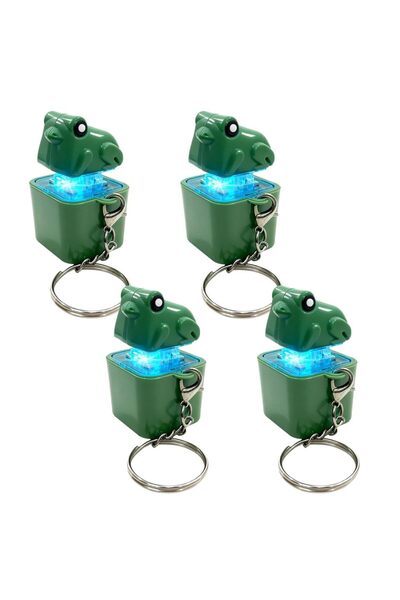 Choice1 4pcs Toy Keychain Rechargeable Frog Keychain with Sound & LED Lights,...