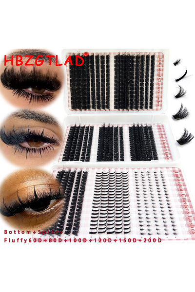 Choice1 MIX 0.07mm C QA118 HBZGTLADNew Fluffy Lash Cluster Lash 200D-60D Bott...