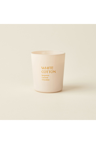 Evidea Deco White Cotton Bardak Mum - Bej - 110 gr