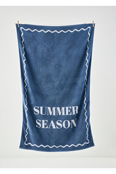 Bella Maison %100 Pamuk Summer Season Plaj Havlusu Lacivert (90x150 cm)