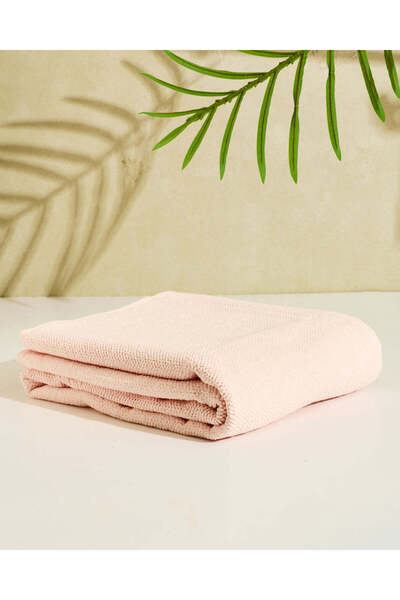 REDTAG Pink Textured Cotton Beach Towel