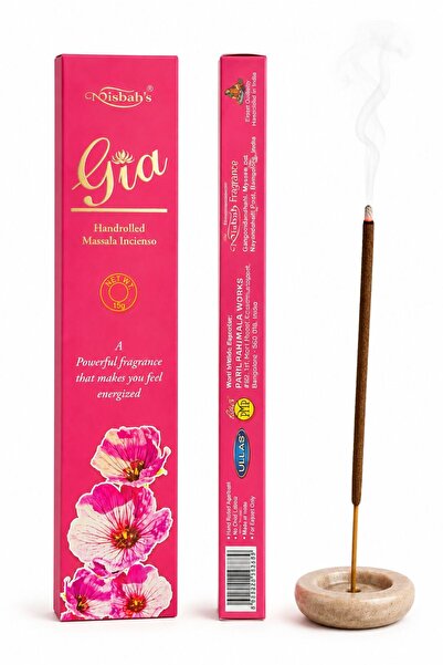 Ullas Bețișoare Parfumate Masala Gia Nisbah, Handrolled, 15g, India – Pachet 3 Cutii