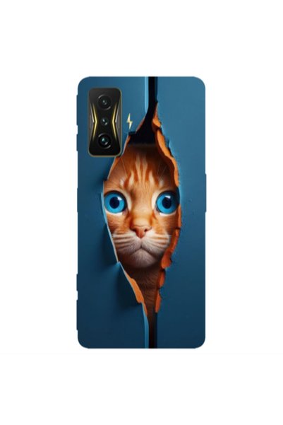 Other Xiaomi Poco F4 Gt Cat Blue Eyes Transparent Silicone TPU Θήκη