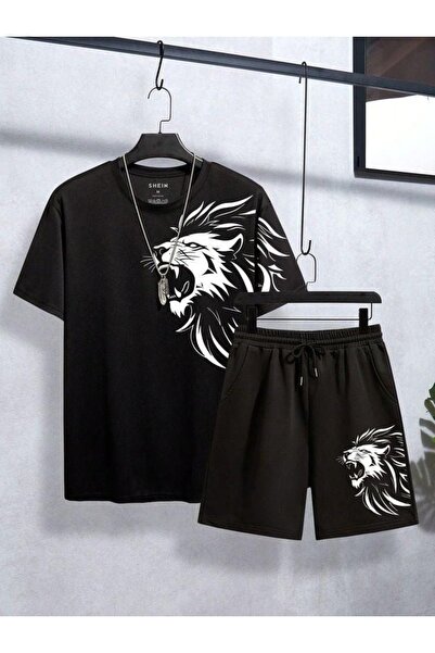 ZEMLİYA Sara Unisex Oversize Shorts Set Short Sleeve T-Shirt Comfortable Fit ...