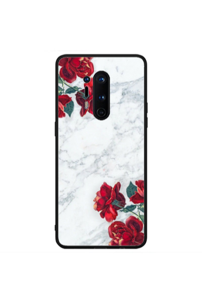 Other Xiaomi 8 pro Marble and roses Black Glossy Θήκη
