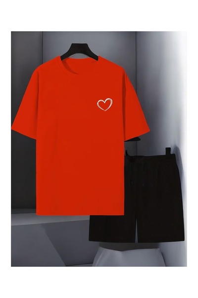 ZEMLİYA Sara Unisex Oversize Shorts Set Short Sleeve T-Shirt Comfortable Fit ...