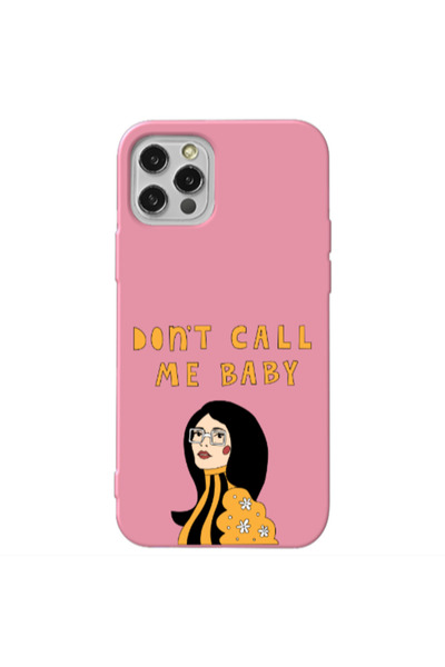 Other Apple iPhone 12 Pro Max Call me baby Pink Colored Silicone TPU Θήκη
