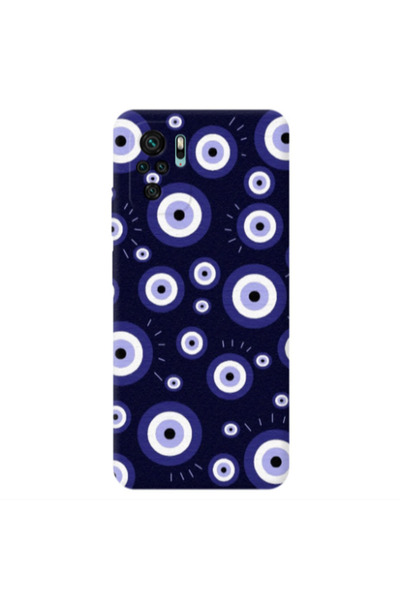 Other Xiaomi Redmi Note 10S Purple evil eye bead Transparent Silicone TPU Θήκη