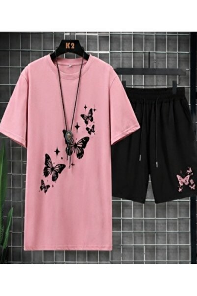 ZEMLİYA Sara Unisex Oversize Shorts Set Short Sleeve T-Shirt Comfortable Fit ...