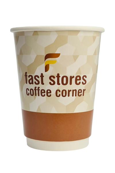 unbranded FAST STORES COFFEE CORNER χάρτινα ποτήρια καφέ 12oz, χωρίς καπάκι, ...