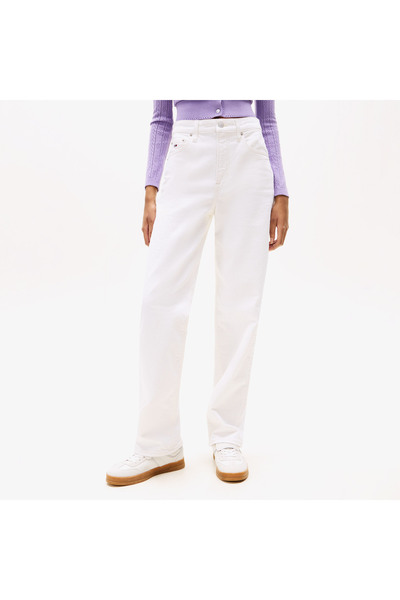 Tommy Hilfiger Layla magas derekú, karcsúsított női fehér egyenes szabású farmer
