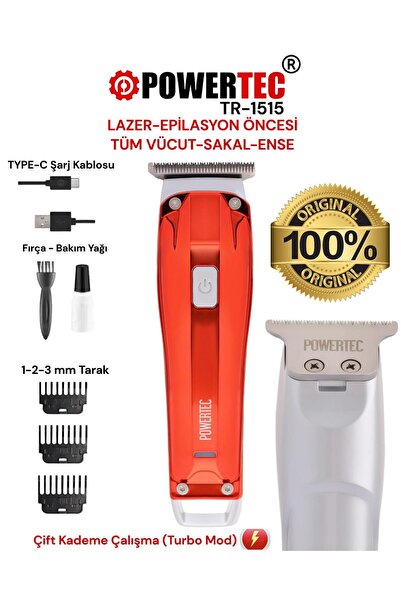 Empressco TR-1515 Lazer-Epilasyon Öncesi Tüm Vücut Tıraş Makinesi Sakal-Ense-...