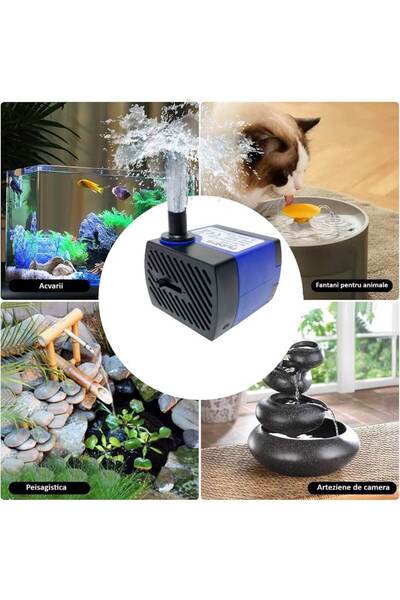 Nubios Mini pompa de apa submersibila 350 litri/ora inaltime coloana de apa r...
