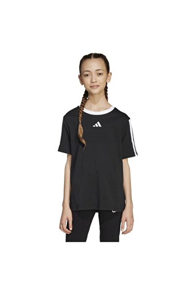adidas Παιδικό Κοντομάνικο Βασικό Μπλουζάκι Boyfriend με 3 Ρίγες 170