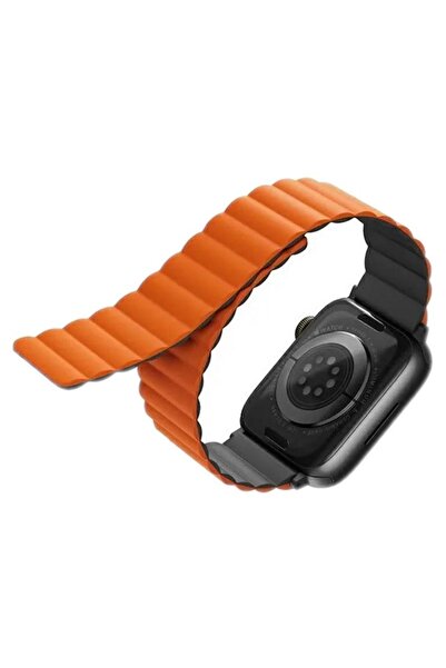 uniq Curea reversibilă din silicon Revix pentru Apple Watch 42/44/45mm, Gri/P...