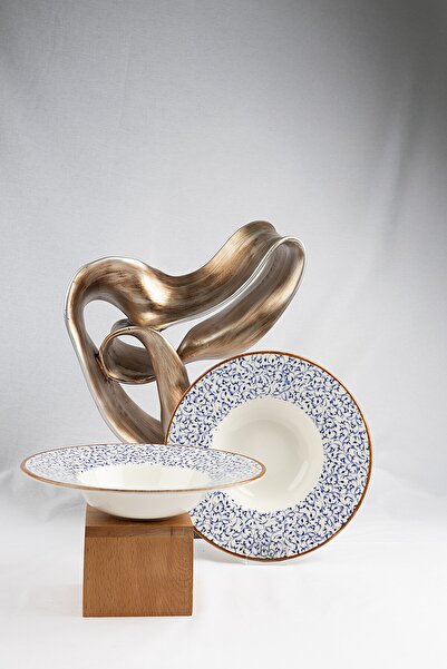 By Bone Porselen Edera 2'li Porselen Makarna Tabağı -28 cm (480cc)