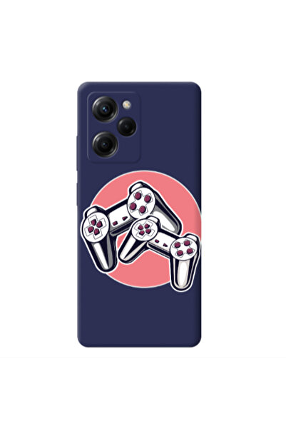 Other Xiaomi Poco X5 Pro Retro Joysticks Dark blue Colored Silicone TPU Θήκη