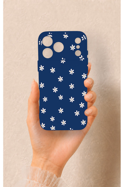 Vip Case iPhone 17 Pro Max Uyumlu Mini Papatya Desenli Silikon Kılıf