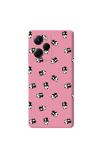 Other Xiaomi Poco X5 Pro Small Pandas Pink Colored Silicone TPU Θήκη
