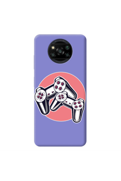 Other Xiaomi Poco X3 /X3 Pro Retro Joysticks Purple Colored Silicone TPU Θήκη