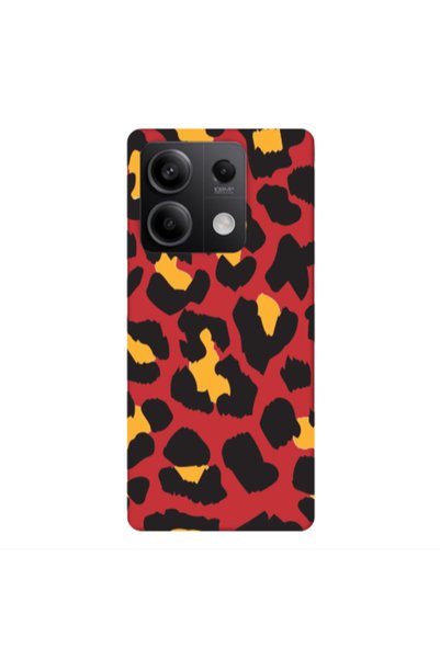 Other Xiaomi Redmi Note 13 5G Yellow leopard Red Colored Silicone TPU Θήκη