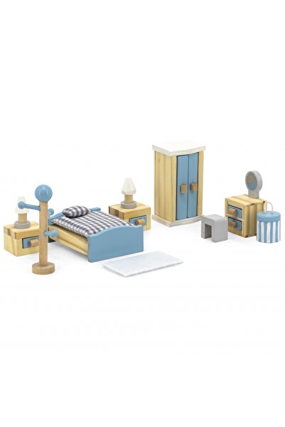 Viga Toys Set mobilier pentru casa de papusi VIGA PolarB, Dormitor, Lemn, Mul...
